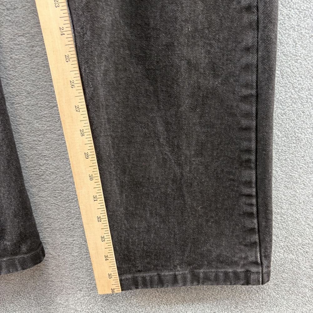 VTG Wah Maker Jeans Mens 34x36 Black Denim Suspenders Buckle Back Western - Picture 7 of 13